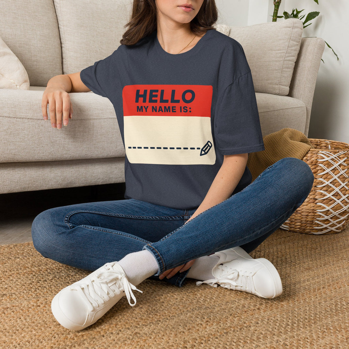 Hello My Name Is Name Tag T-Shirt — Funny Novelty Graphic Tee - Trending Now - August 2026