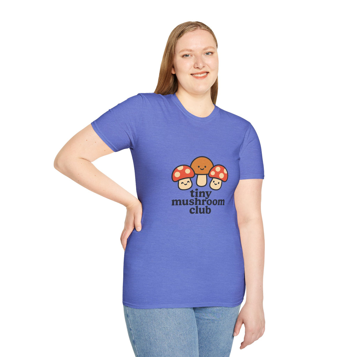 Cute Mushroom Trio T-Shirt — Smiling Toadstool Graphic Tee - Trending Now - August 2026