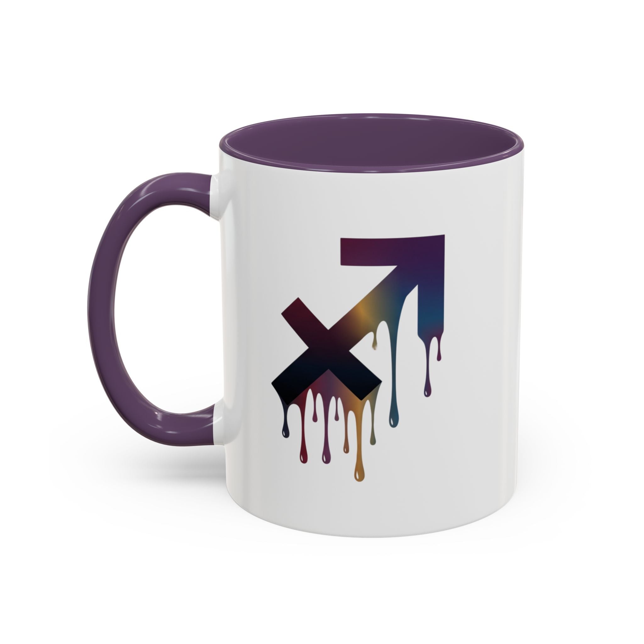 Sagittarius Drip Accent Coffee Mug — Zodiac Archer Horoscope Gift