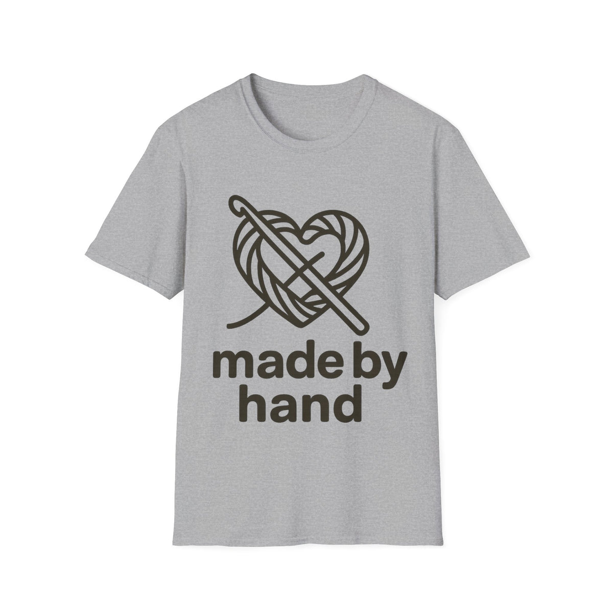 "Made By Hand" Minimalist Maker Tee | Crochet Knitting Crafter T-Shirt - Trending Now - September 2026