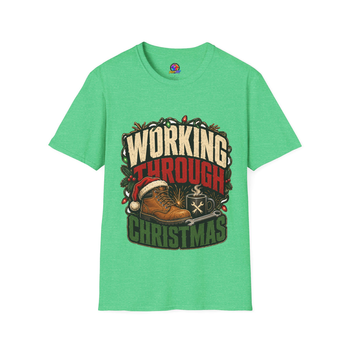 Working Through Christmas T-Shirt — Funny Holiday Nurse/Worker Gift
