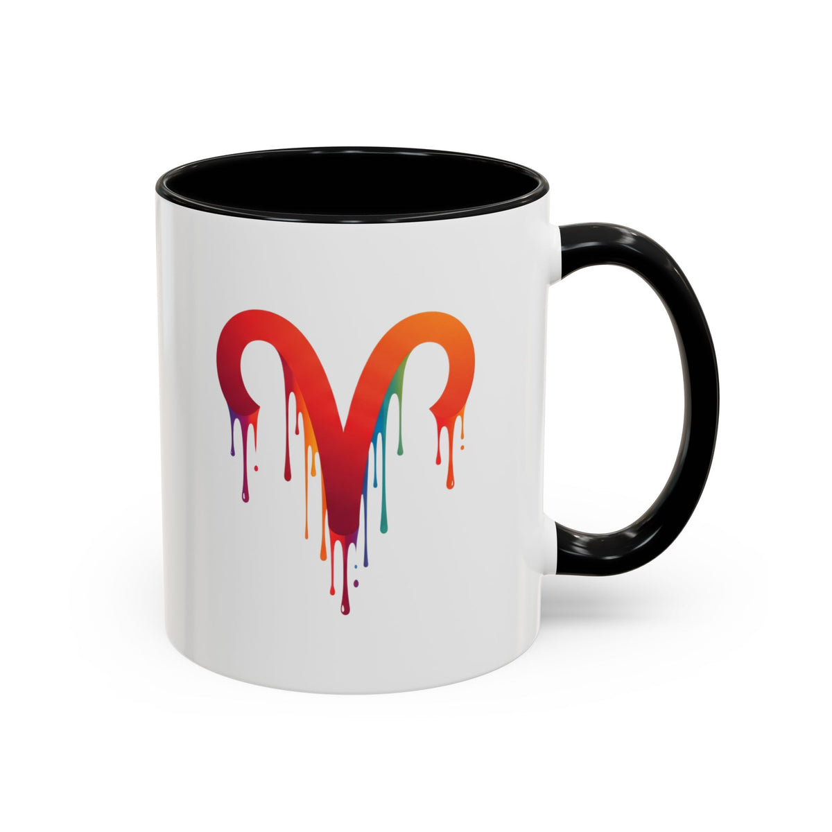 Aries Zodiac Rainbow Drip Aries Coffee Mug — Zodiac Astrology Accent Mug