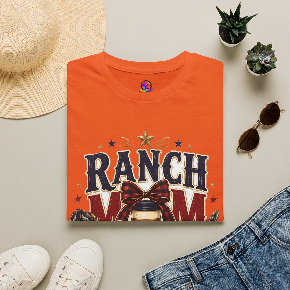 Ranch Mom Holiday Hustle T-Shirt — Festive Western Mom Tee