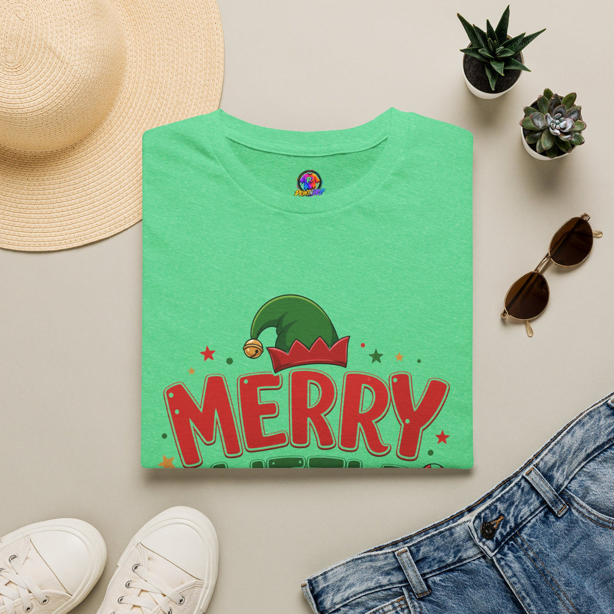 Merry Little Elf T-Shirt — Festive Christmas Holiday Tee