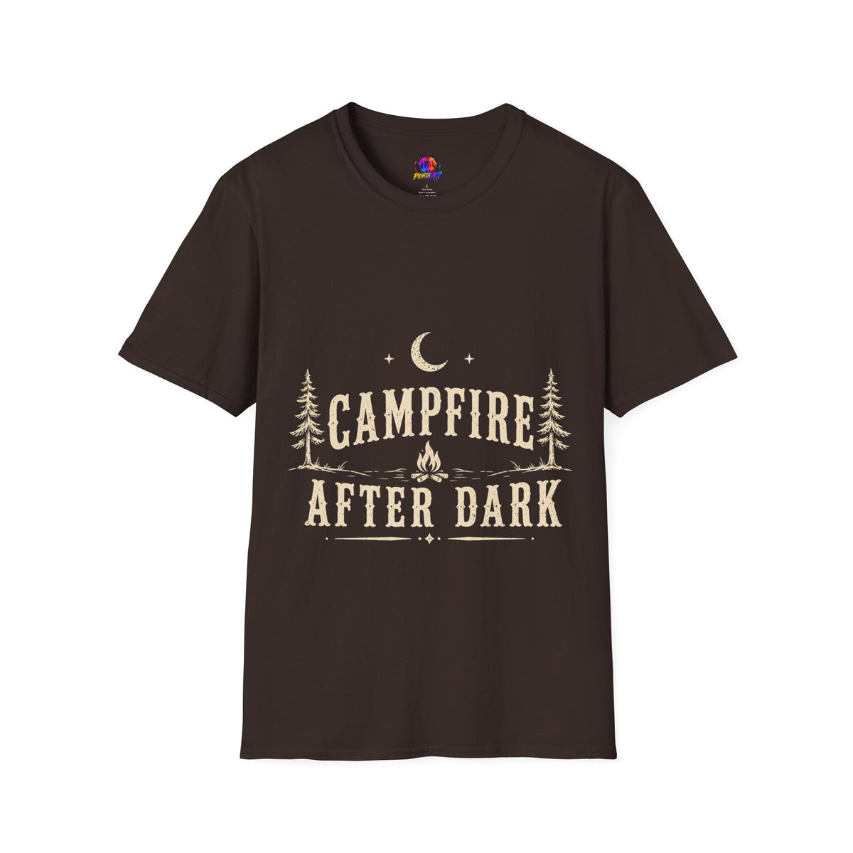 Campfire After Dark T-Shirt — Moonlit Camping Graphic Tee