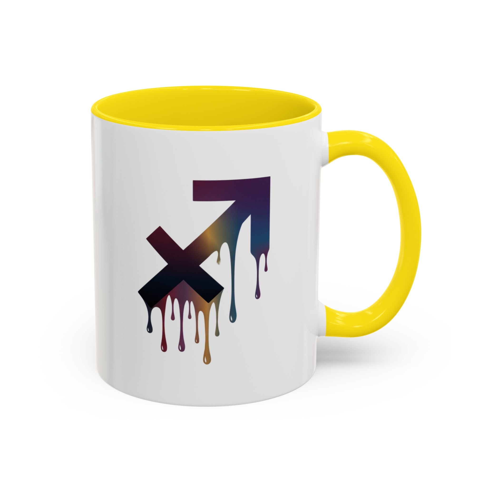 Sagittarius Drip Accent Coffee Mug — Zodiac Archer Horoscope Gift