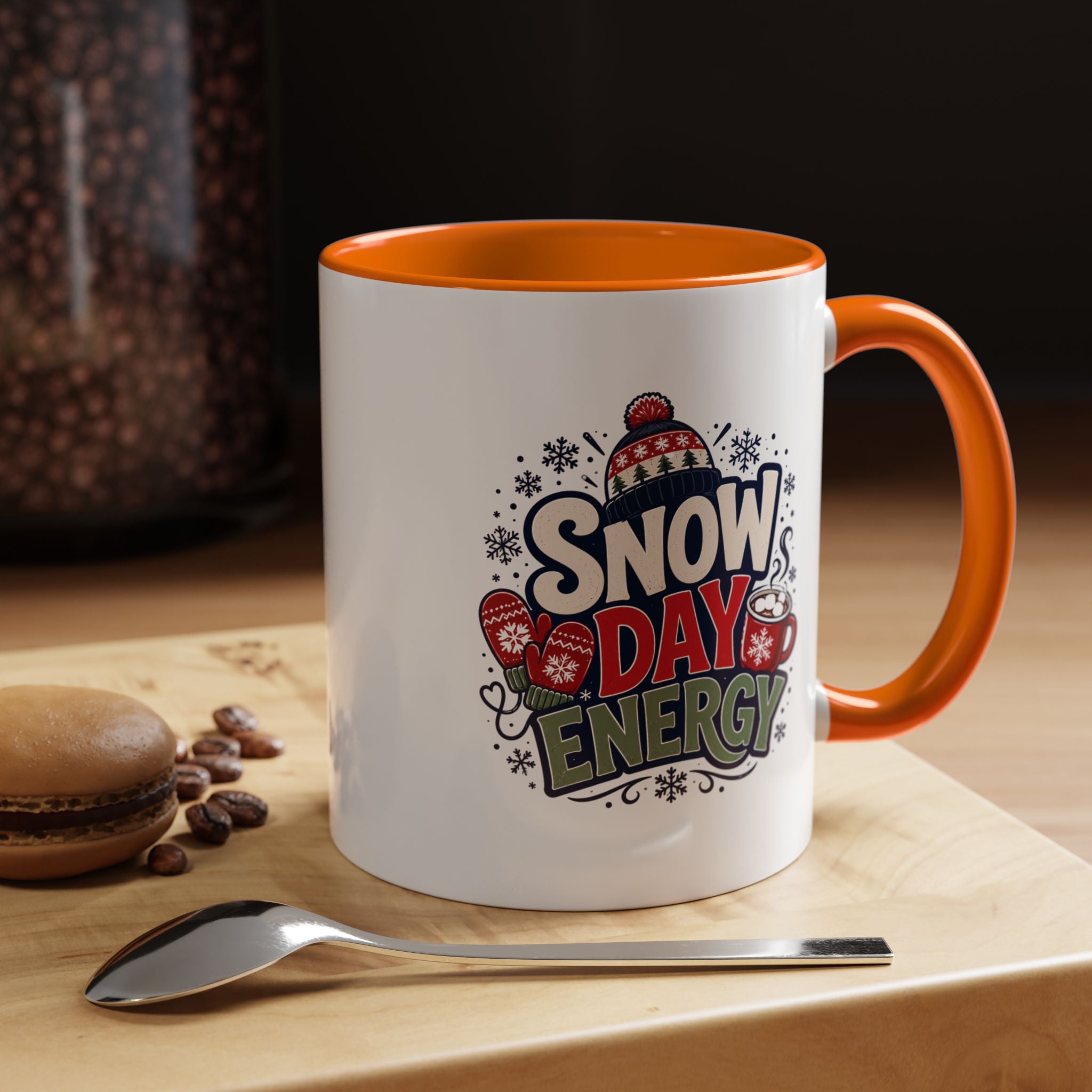 Snow Day Energy Coffee Mug — Winter Hot Cocoa Holiday Drinkware