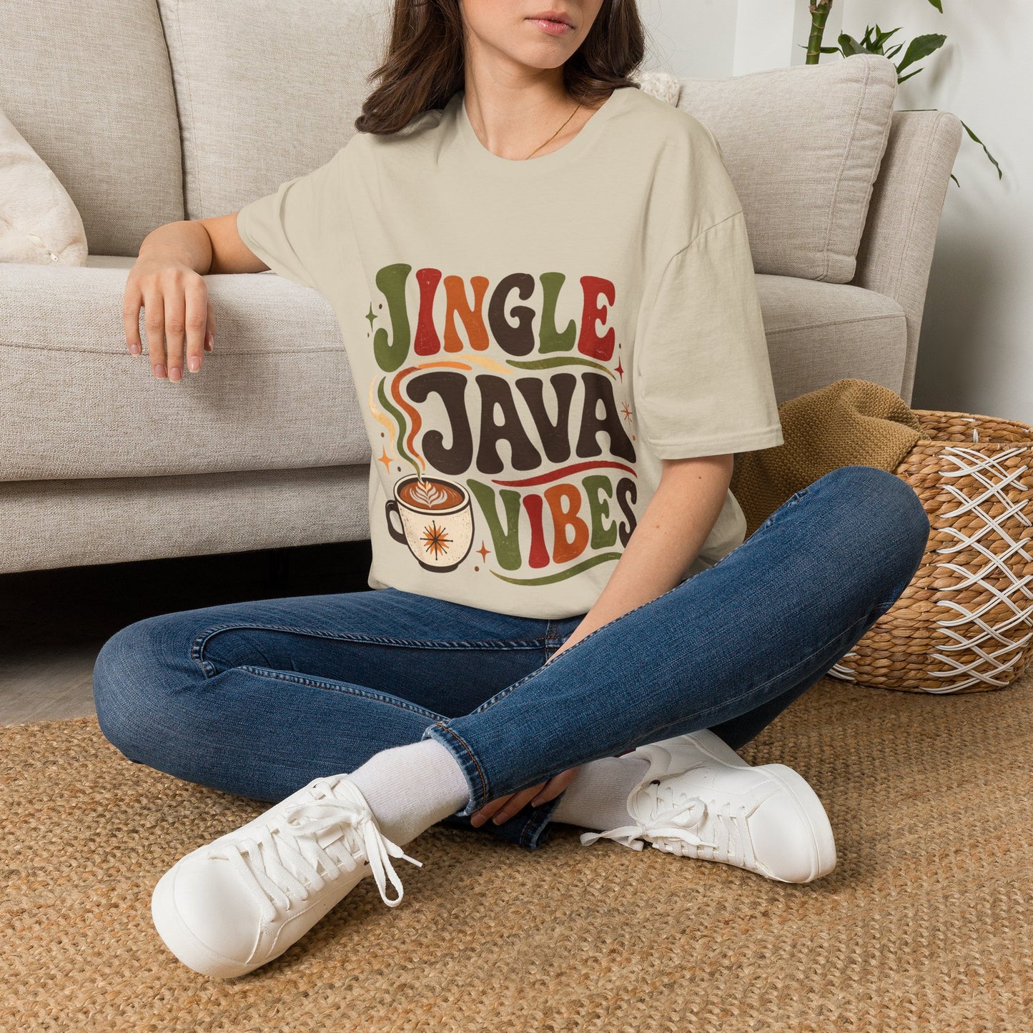 Retro "Jingle Java Vibes" T-Shirt