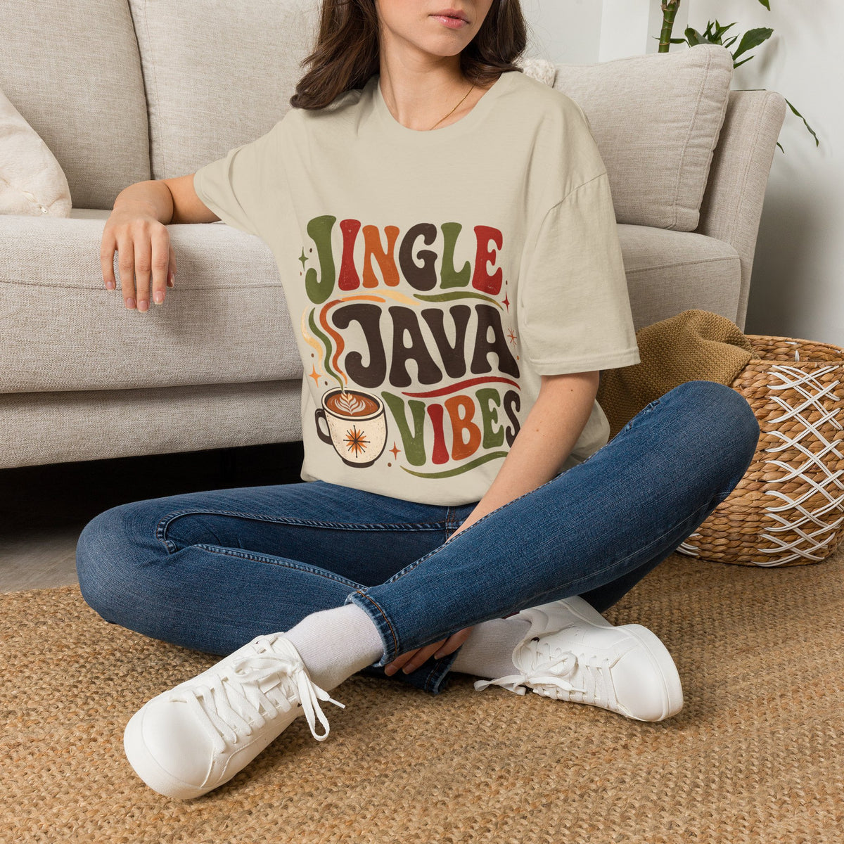 Retro "Jingle Java Vibes" T-Shirt