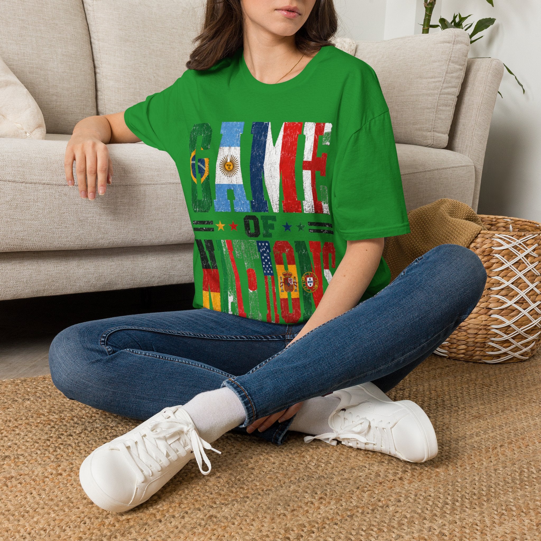 FIFA World Cup 2026 T-Shirt — 'Game of Nations' Vintage Flag Soccer Graphic Tee