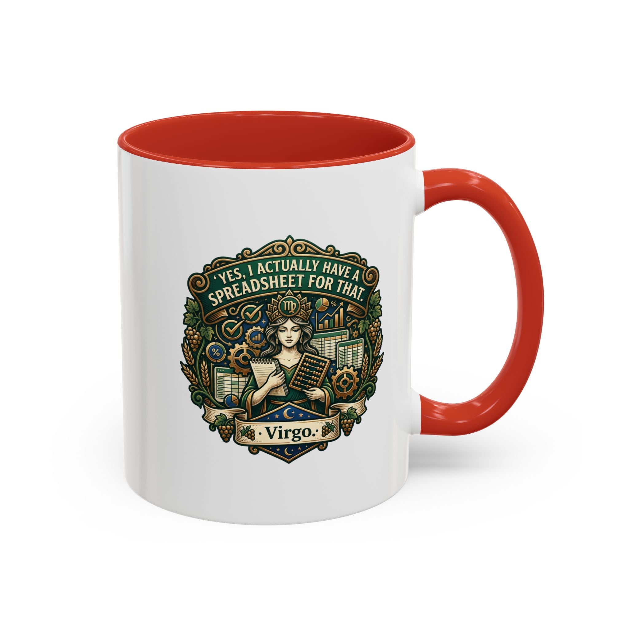 Virgo Coffee Mug - "Yes, I Actually Have a Spreadsheet for That" Accent Mug (11/15oz)