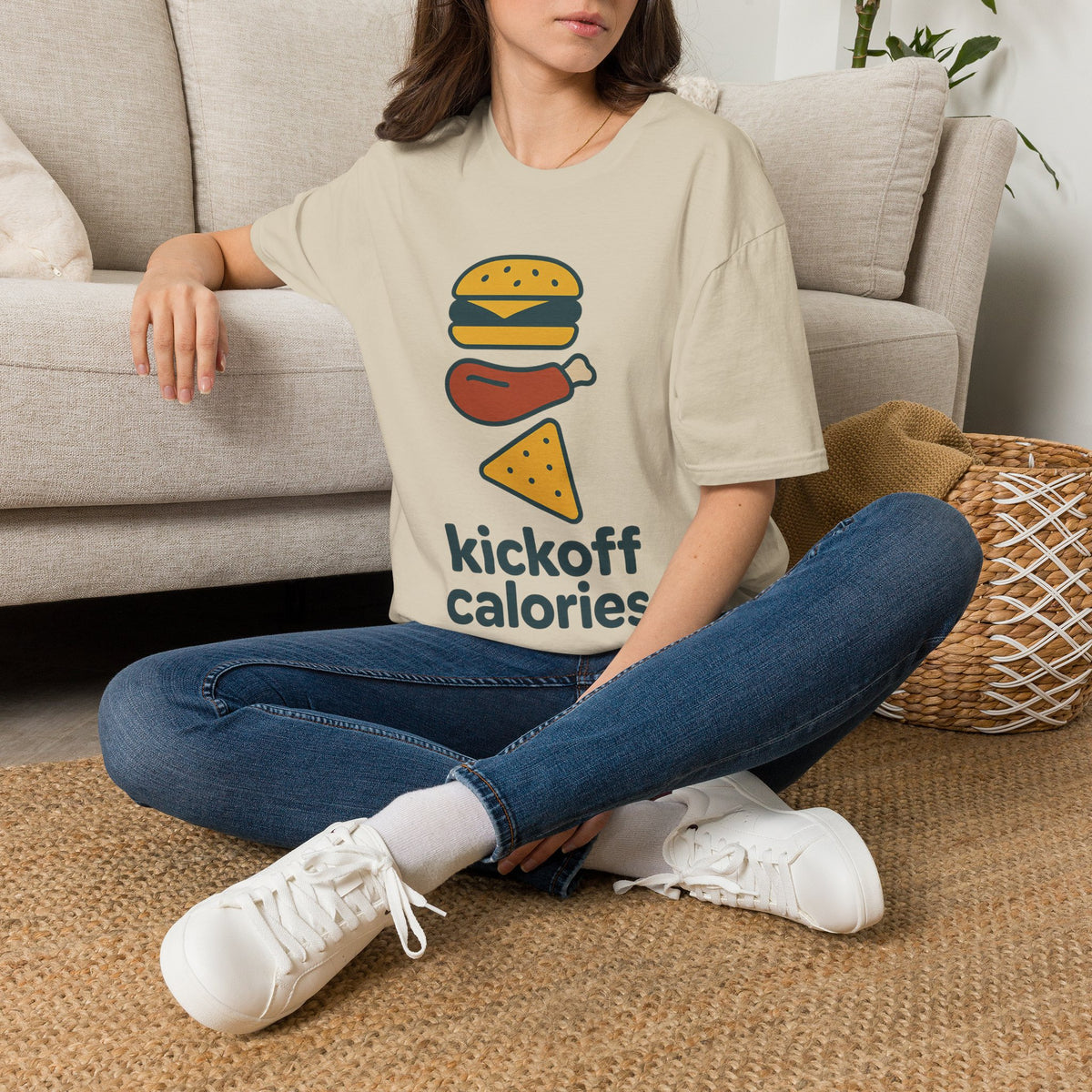 Funny 'Kick Off Calories' T-Shirt — Burger, Drumstick & Pizza Fitness Humor Tee - Trending Now - August 2026