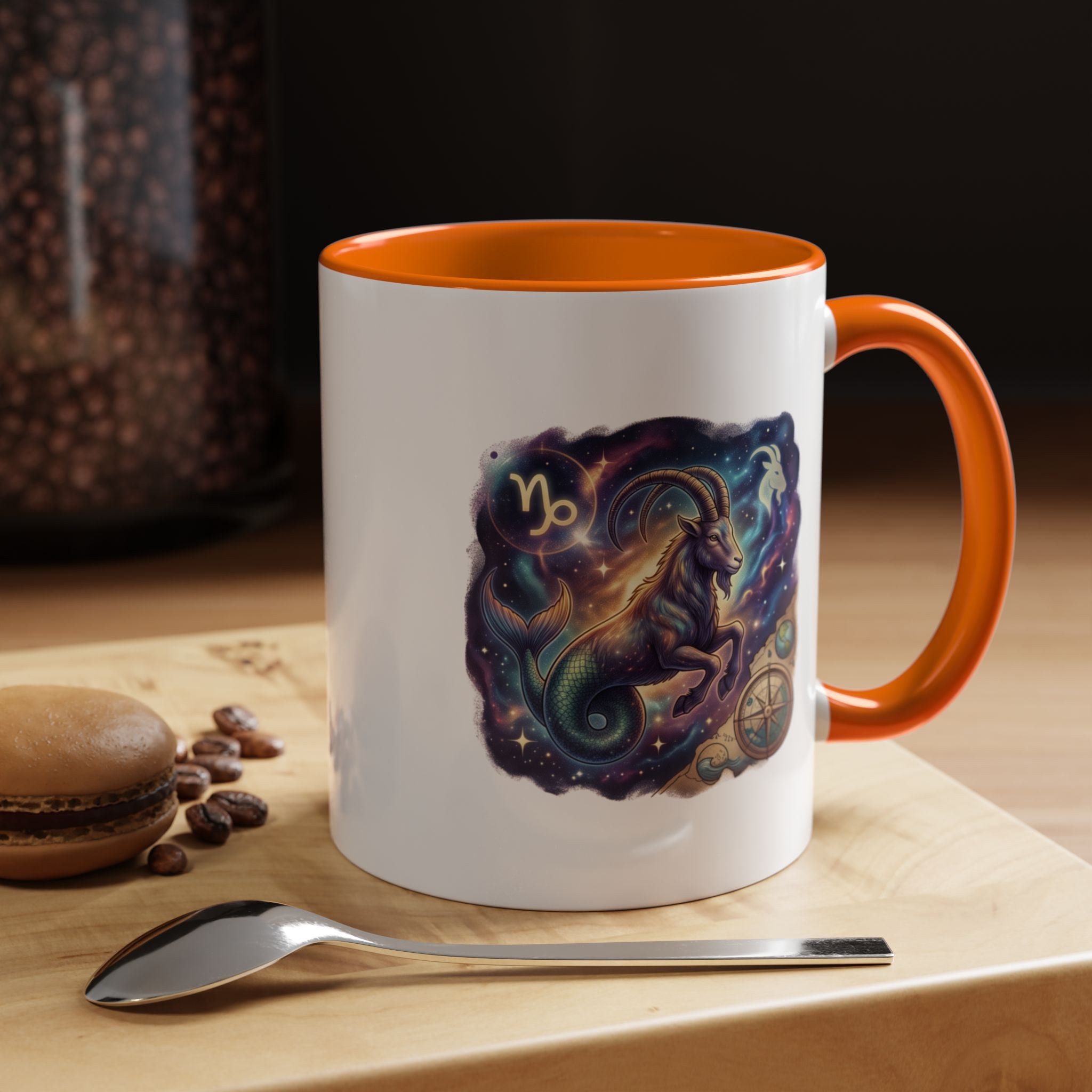Capricorn Zodiac Coffee Mug — Celestial Goat Astrology Accent Mug