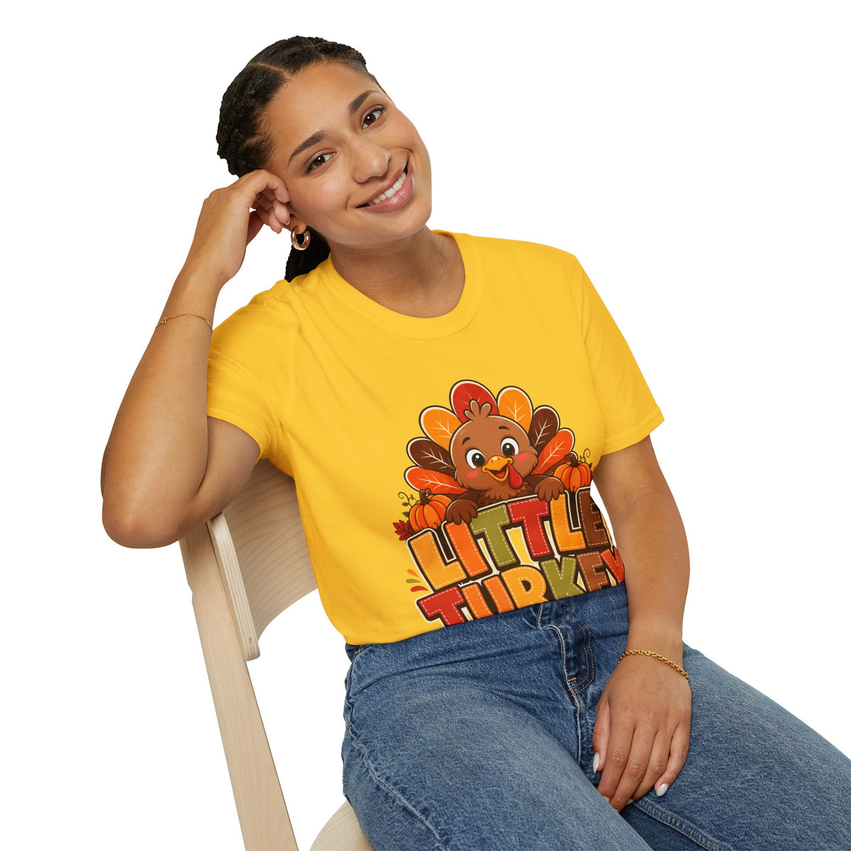Thanksgiving T-Shirt Little Turkey T‑Shirt – Cute Thanksgiving Kids & Family Tee
