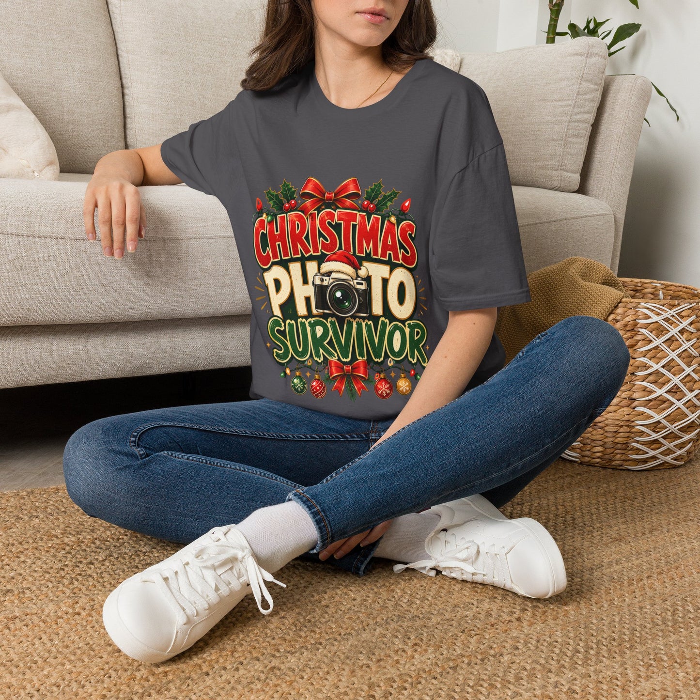 Christmas Photo Survivor T-Shirt — Funny Holiday Graphic Tee