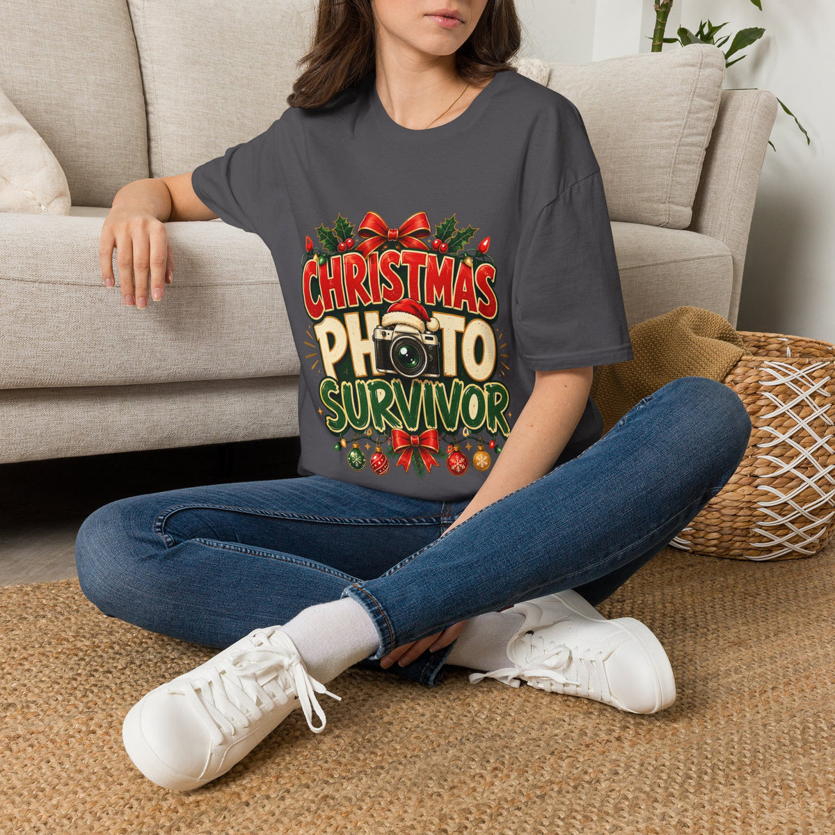 Christmas Photo Survivor T-Shirt — Funny Holiday Graphic Tee