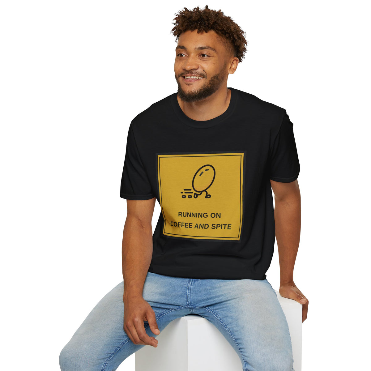 T-Shirt — Running On Coffee And Spite Graphic Tee - Trending Now - August 2026