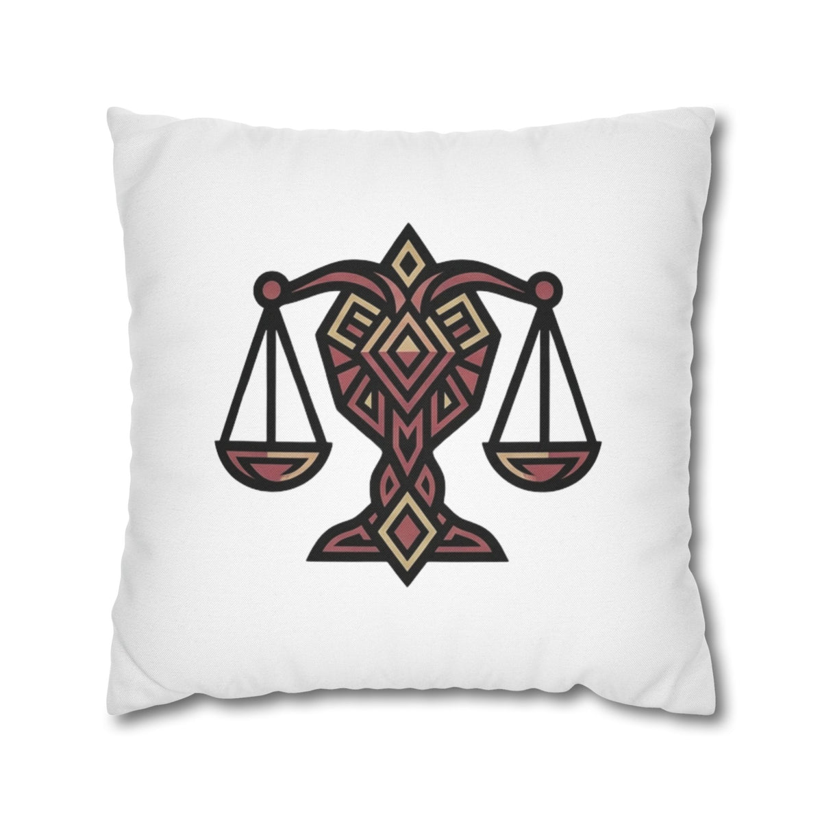 Libra Scales Decorative Pillowcase – Zodiac Balance Throw Pillow Cover