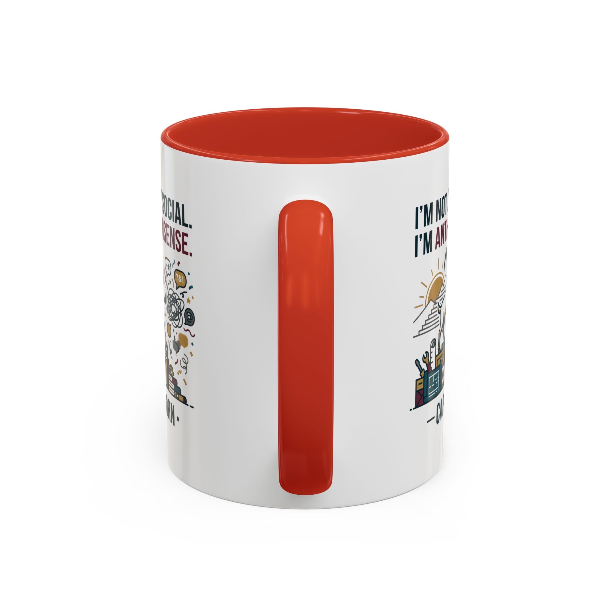 Capricorn Coffee Mug — "I'm Not Antisocial, I'm Anti-Nonsense" Accent Mug