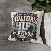 Holiday Shift Survivor Pillowcase Modern Day Christmas  — Nurse & Healthcare Worker Christmas Gift