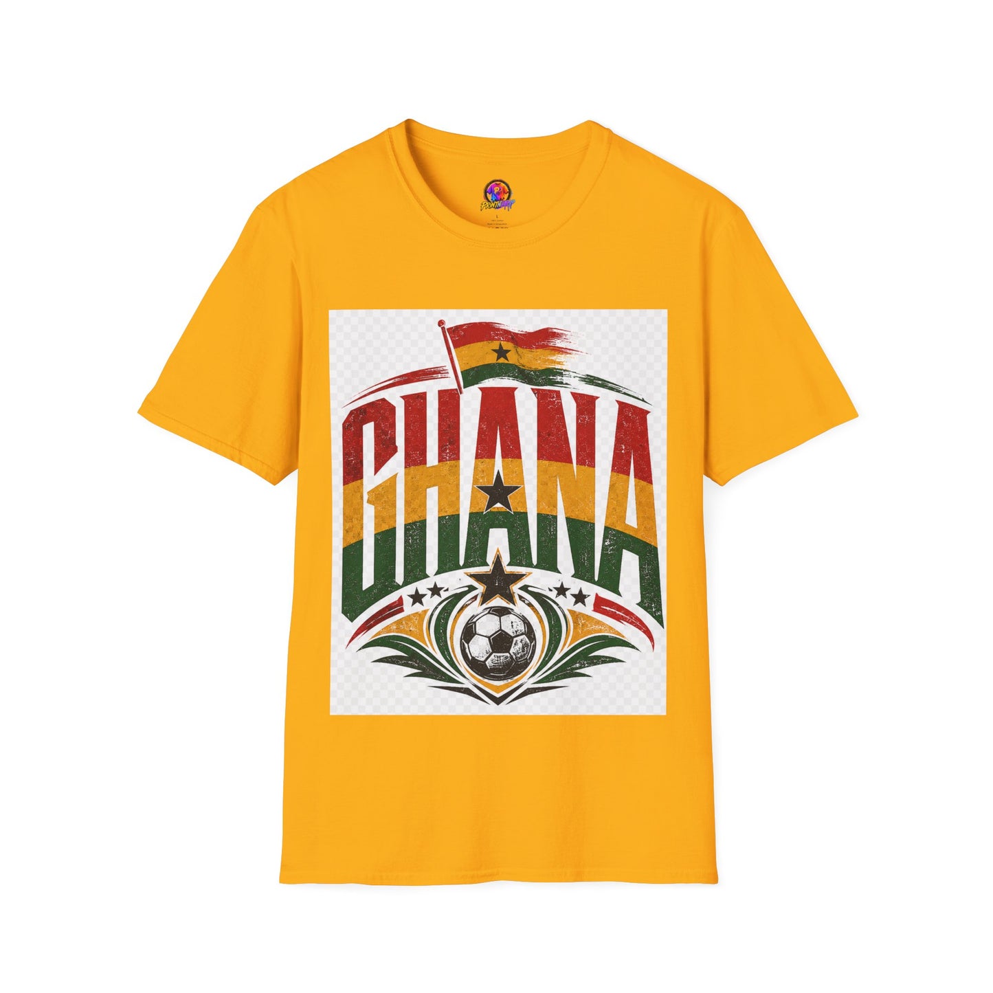 Ghana Flag Soccer T-Shirt — Retro Ghana Pride Football Tee