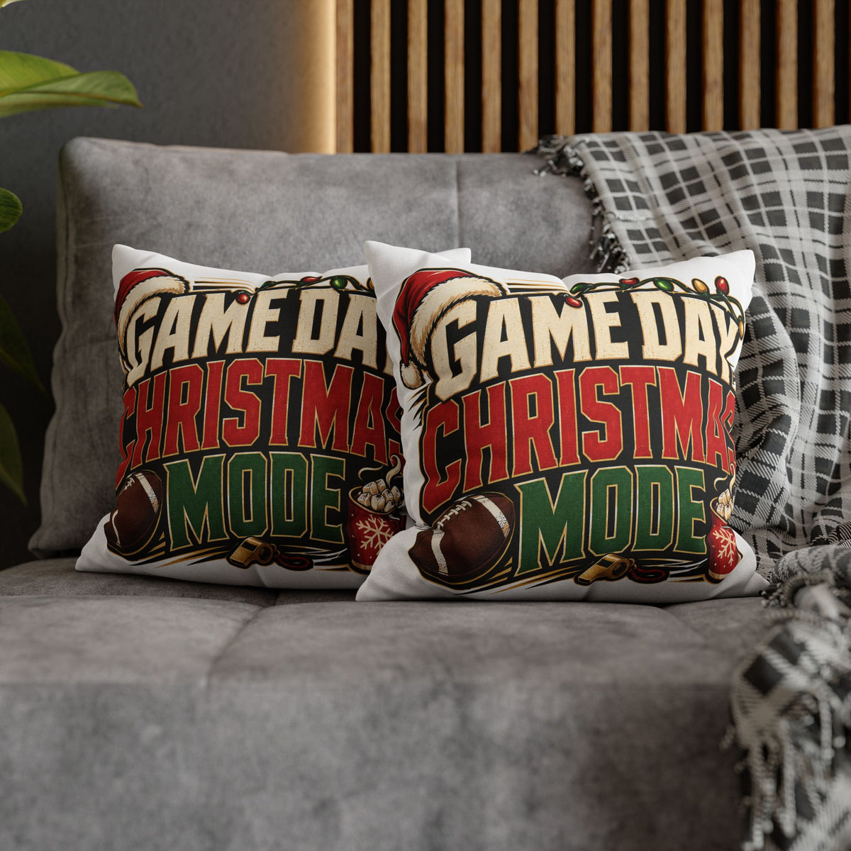 Game Day Christmas Mode Pillowcase Modern Day Christmas