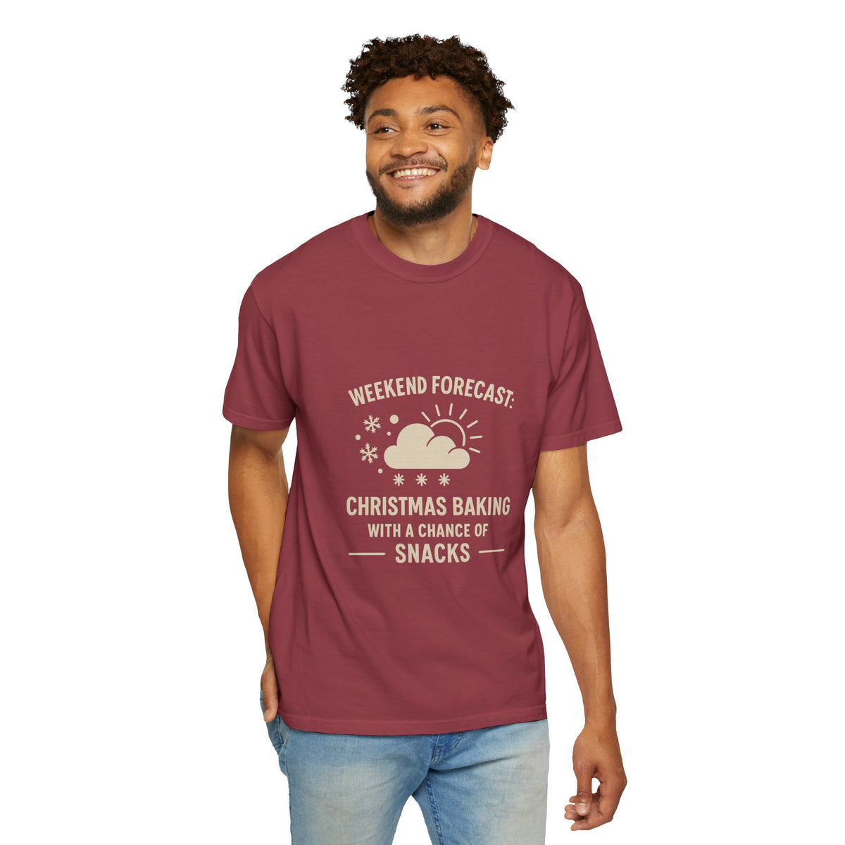 Christmas Baking T-Shirt — "Weekend Forecast: Christmas Baking with a Chance of Snacks"- Trending Now - October 2026