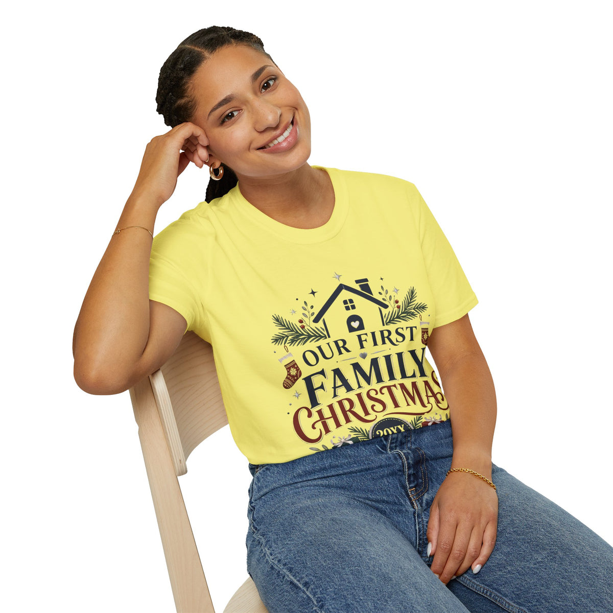 T-Shirt — Our First Family Christmas Personalized Tee