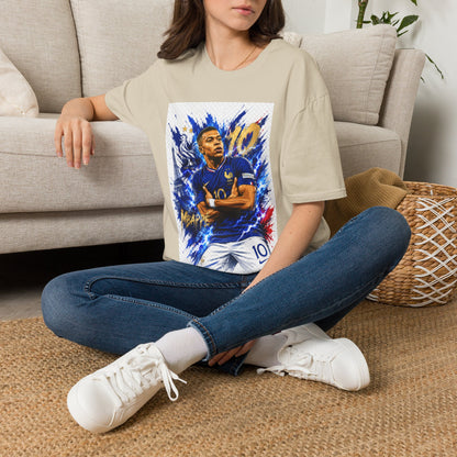 France Mbappé Soccer T-Shirt — #10 Blue Action Portrait Tee