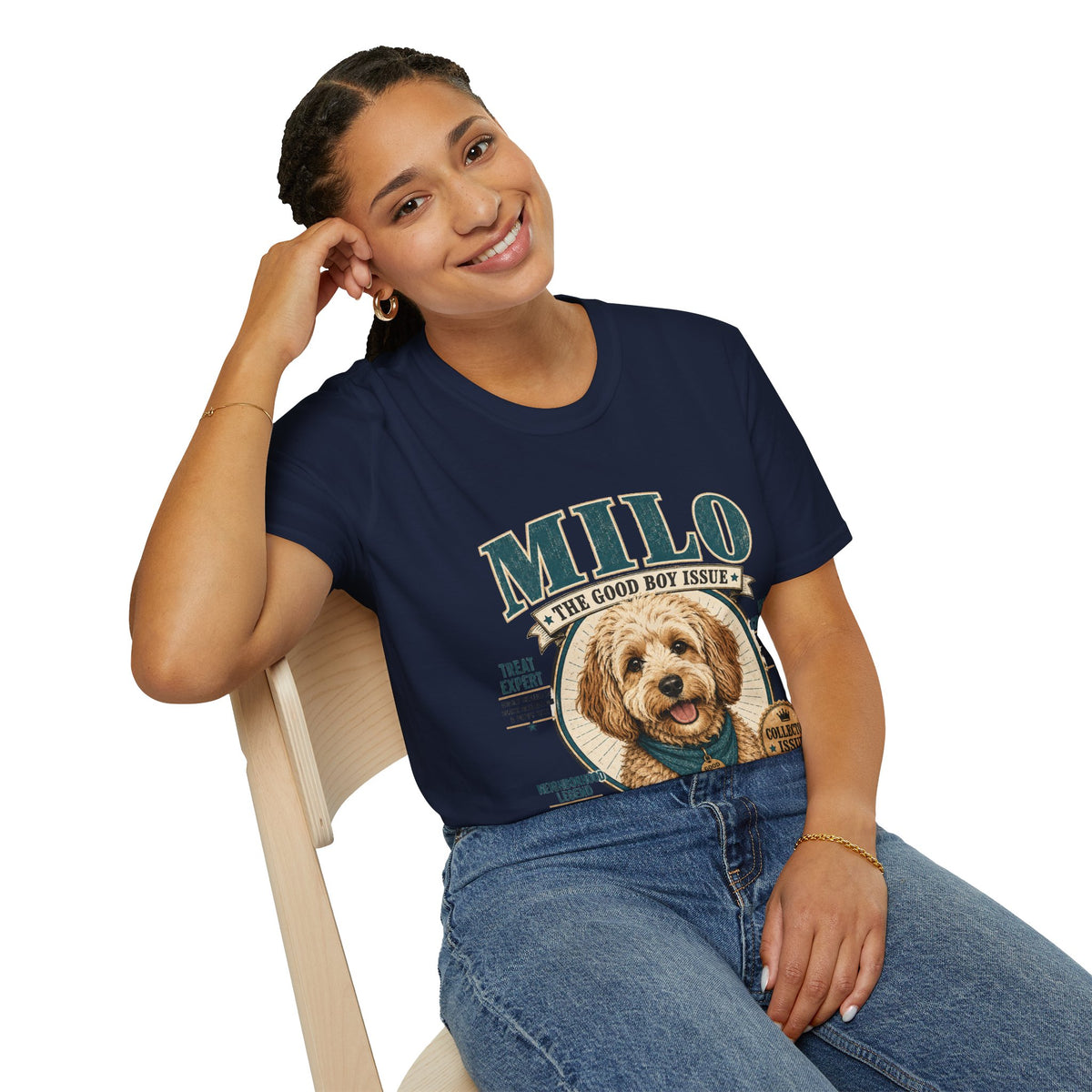 Milo 'The Good Boy Issue' T-Shirt — Cute Dog Portrait Tee