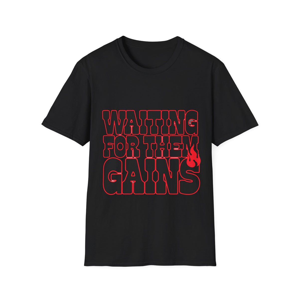 "Waiting For Them Gains" Funny Gym Tee | Red Boxing Gloves Workout T-Shirt - Trending Now - September 2026