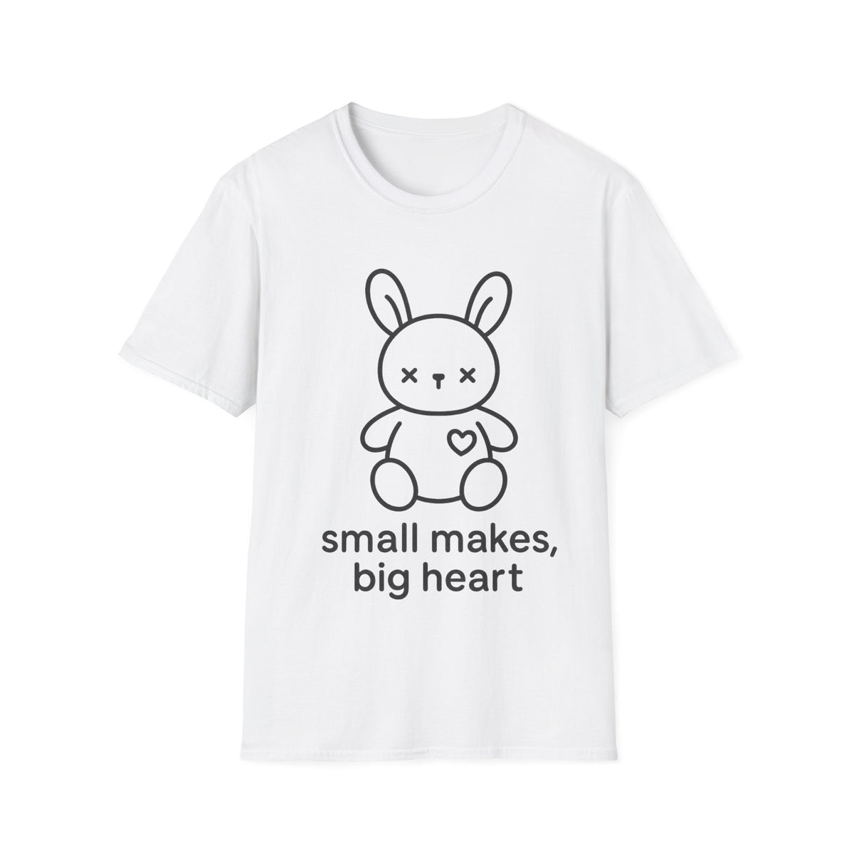 "Small Makes, Big Heart" Cute Amigurumi Bunny Tee - Crafting Crochet Yarn Lover White T-Shirt - Trending Now - September 2026