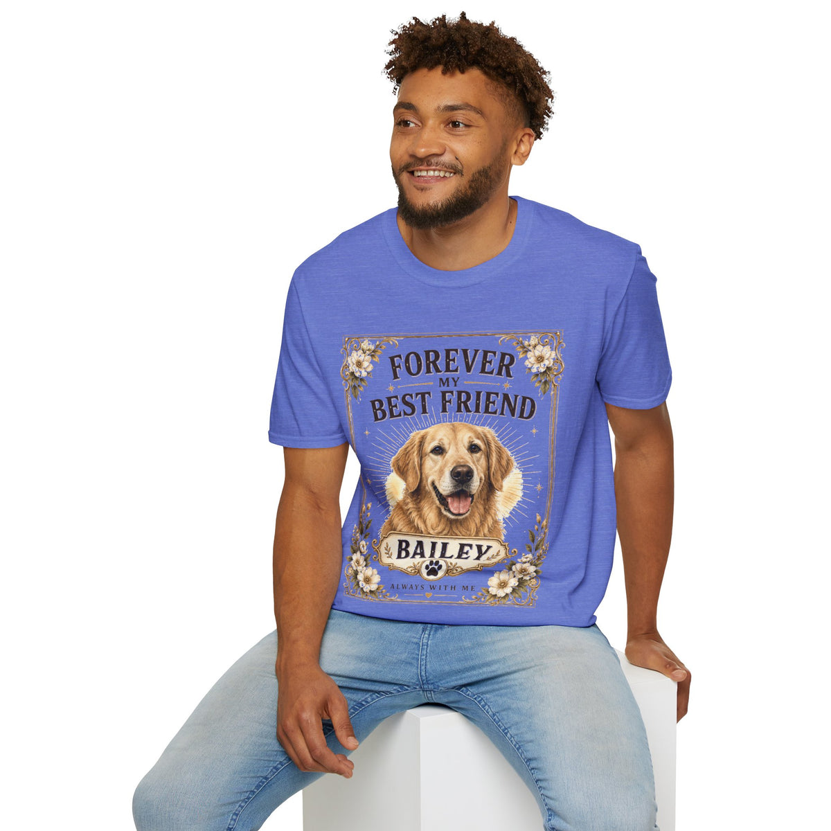 Forever My Best Friend Dog T-Shirt — Personalized Golden Retriever Tribute