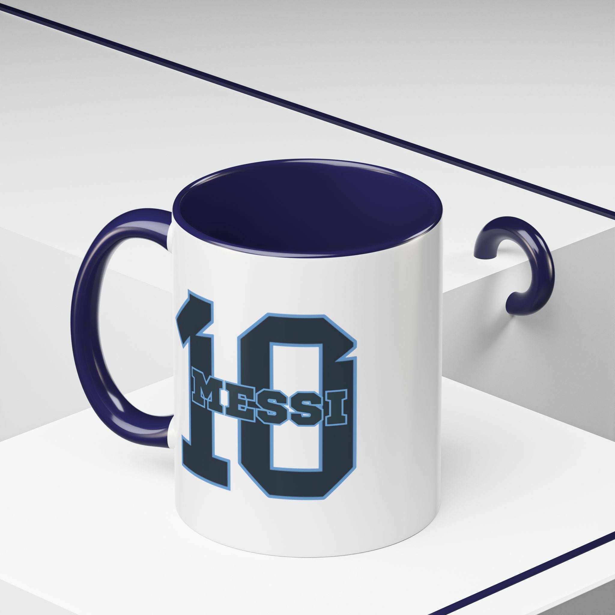 10 'Messi' Accent Coffee Mug — Soccer Jersey Number Coffee Cup