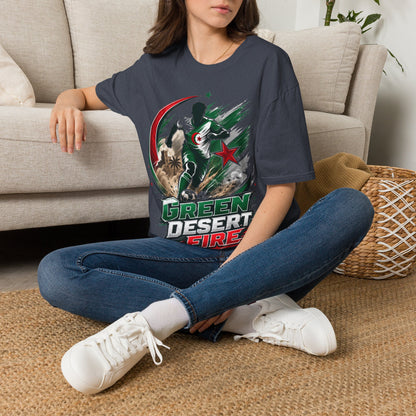 Algeria Football Fan Tee — "Green Desert Fire" Soccer Shirt