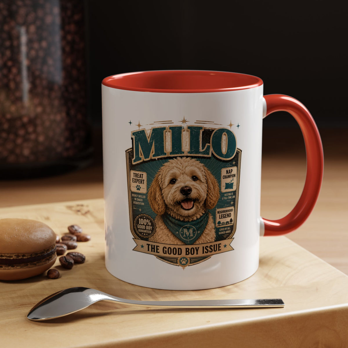 Milo Bailey Dog Dad Mom Accent Coffee Mug