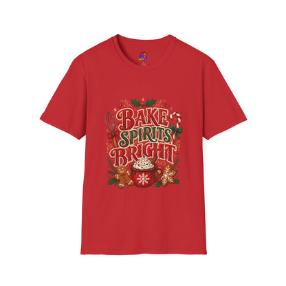 Bake Spirits Bright Holiday T-Shirt — Christmas Baking Graphic Tee