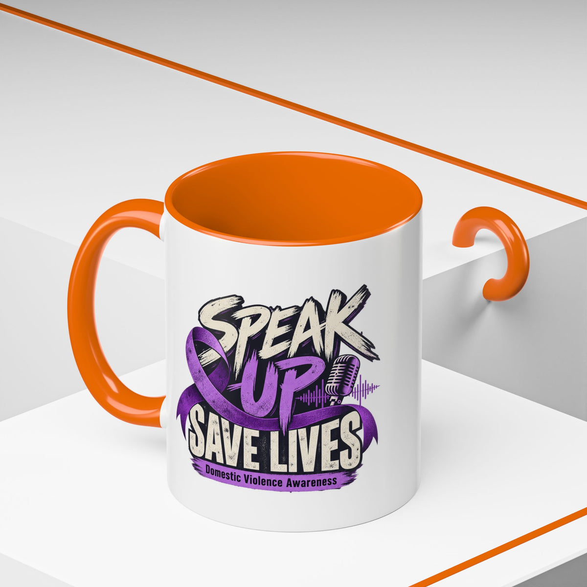 Speak Up Save Lives Domestic Violence Awareness Coffee Mug