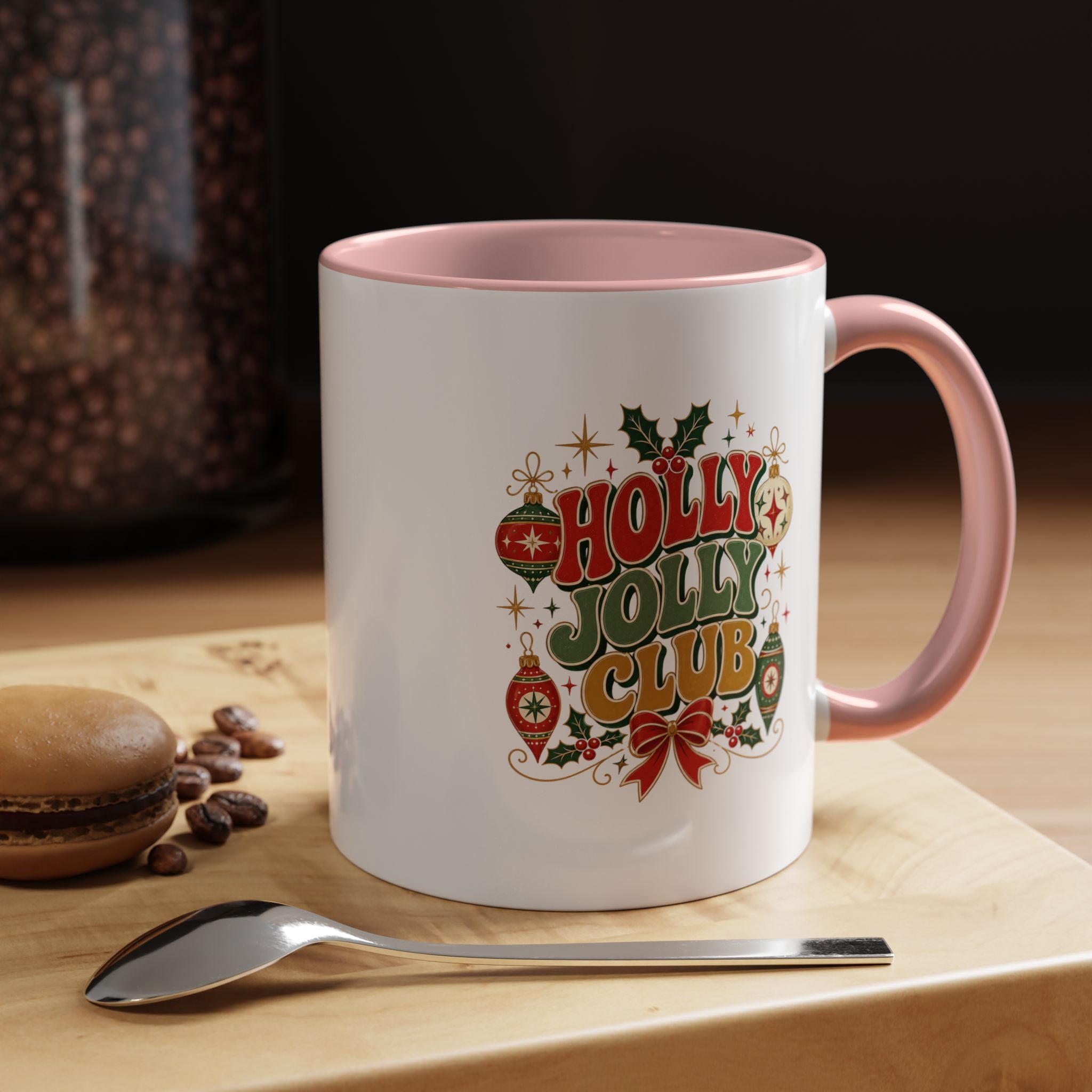 Accent Coffee Mug Holly Jolly Club