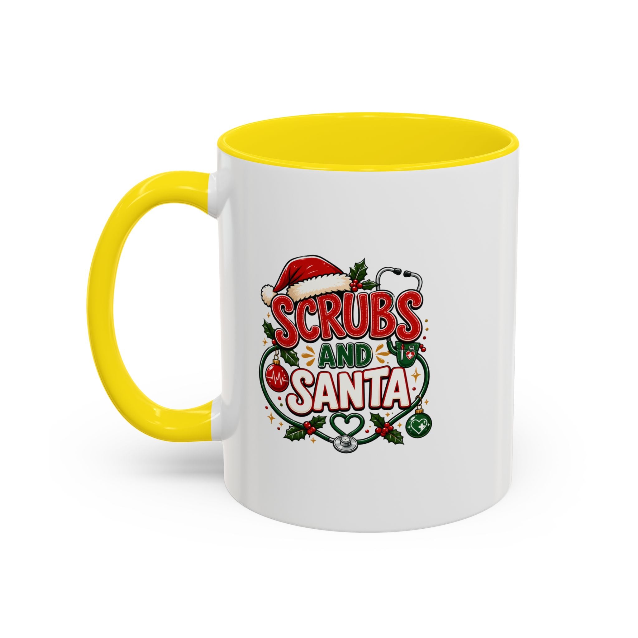Coffee Mug — "Scrubs and Santa" Christmas Nurse Mug