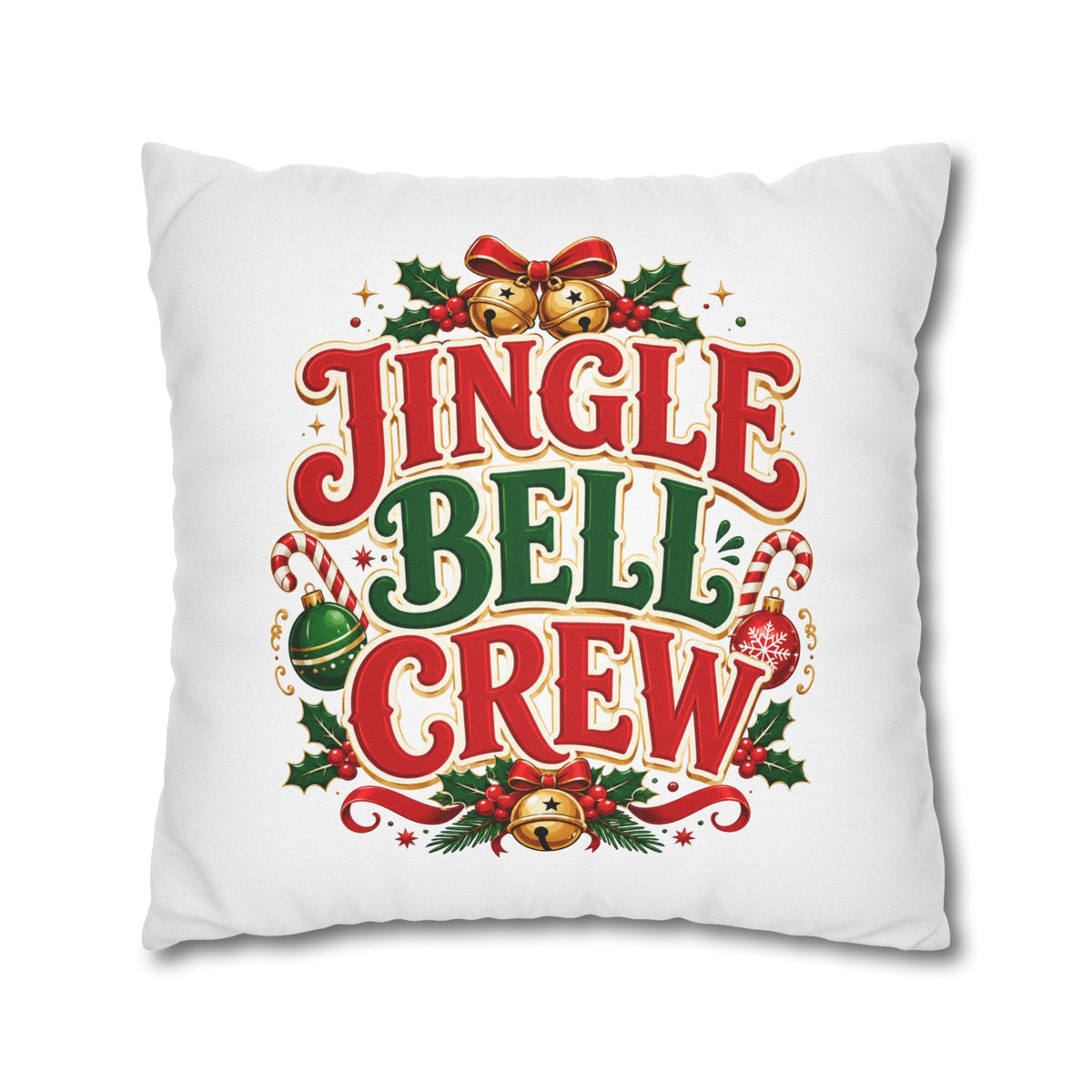 Christmas Jingle Bell Crew Christmas Throw Pillowcase
