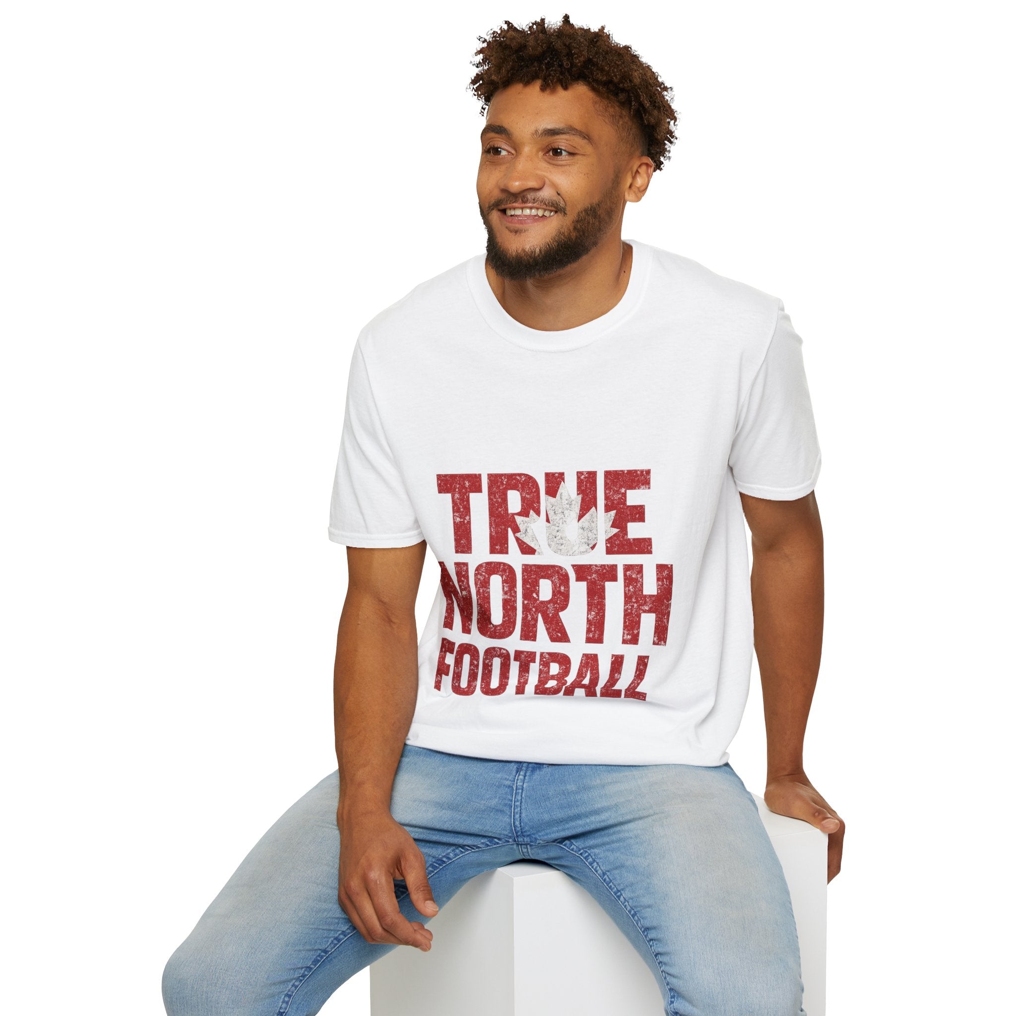 Canada True North Football T-Shirt — Vintage Canadian Maple Leaf Team Tee