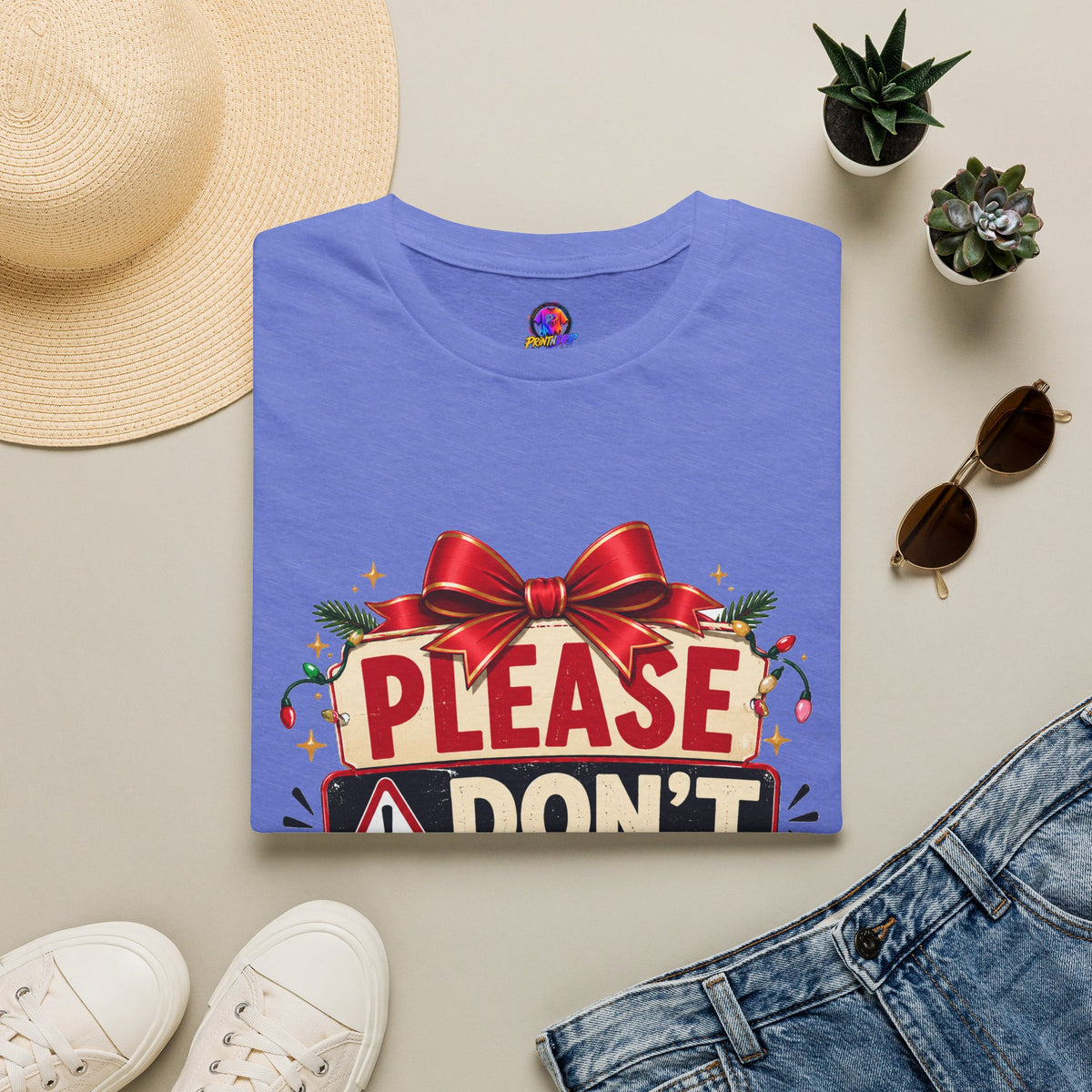 T-Shirt — "Please Don't Ask About My Life Plan" Funny Christmas Graphic Tee