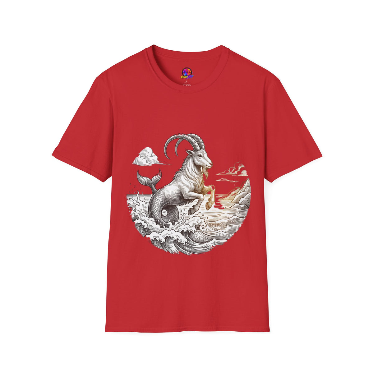Capricorn Goat-Mermaid T-Shirt — Mythical Sea Goat Zodiac Tee