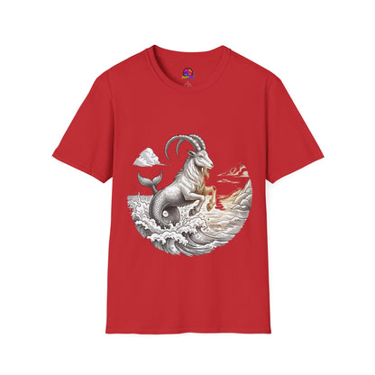 Capricorn Goat-Mermaid T-Shirt — Mythical Sea Goat Zodiac Tee