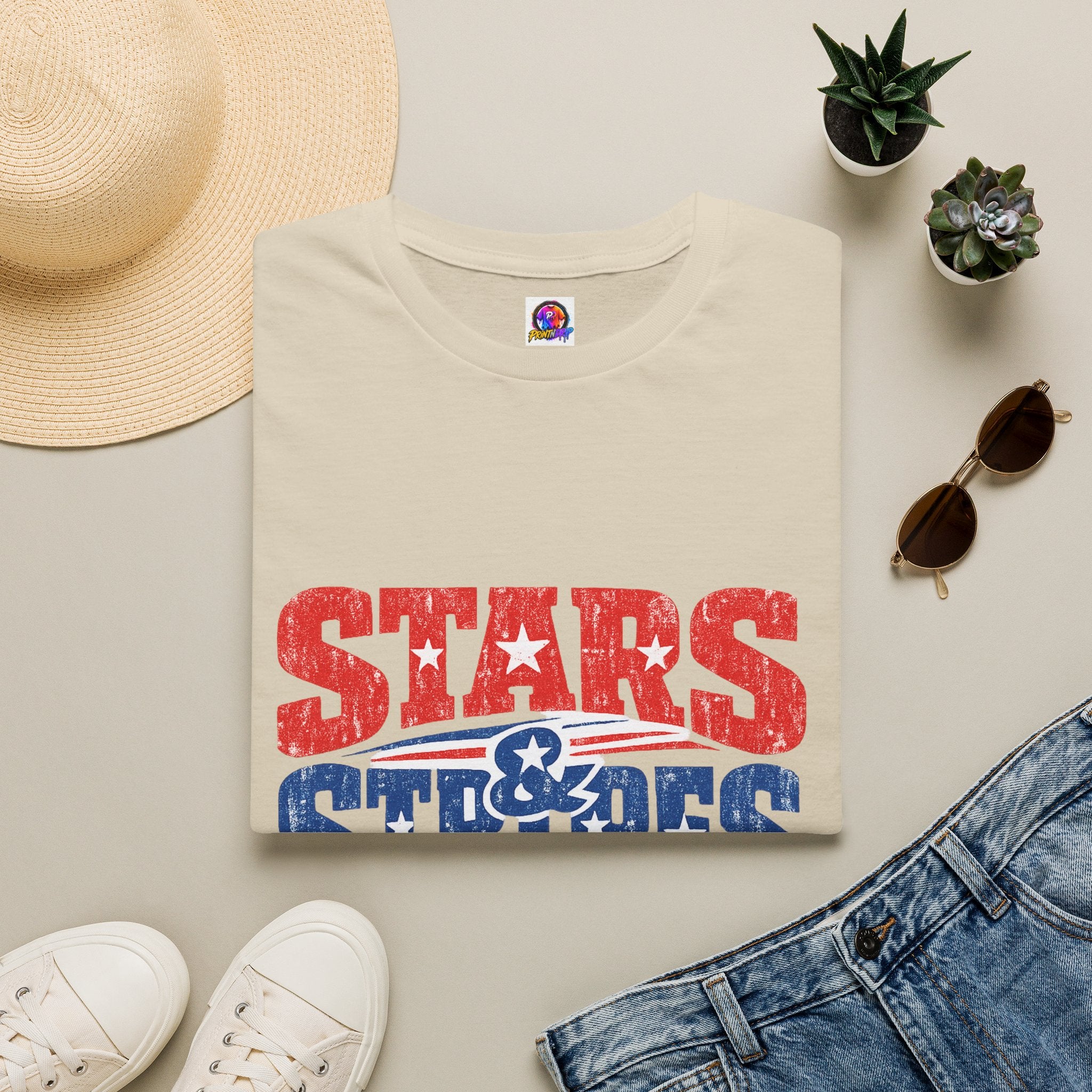 USA Stars & Stripes Forever T-Shirt — Patriotic Red White Blue Graphic Tee