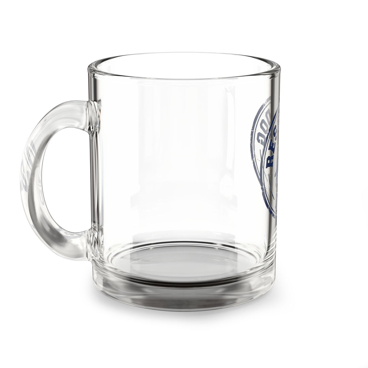 Funny Glass Mug Rescue Dog Dad Glass Mug — 10oz Clear Coffee Cup for Dog Lovers