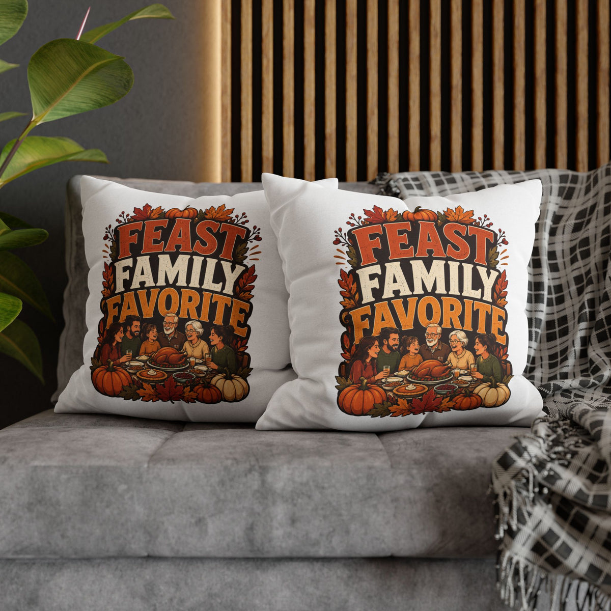 Thanksgiving Feast Family Favorite Decorative Pillow