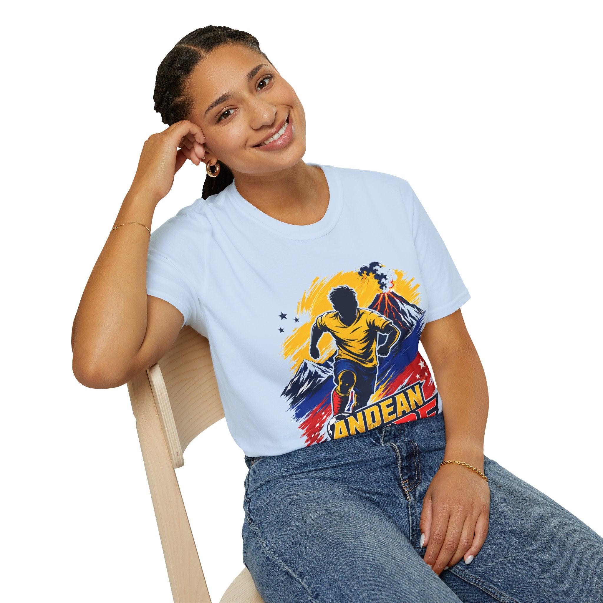 Ecuador Andean Fire Running T‑Shirt — Volcano Trail Runner Graphic Tee