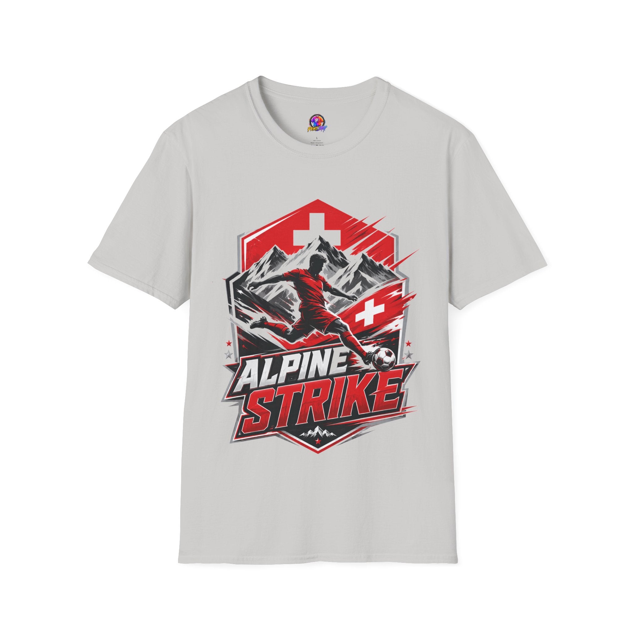 Switzerland Alpine Strike T‑Shirt – Swiss Mountain Ski & Snowboard Graphic